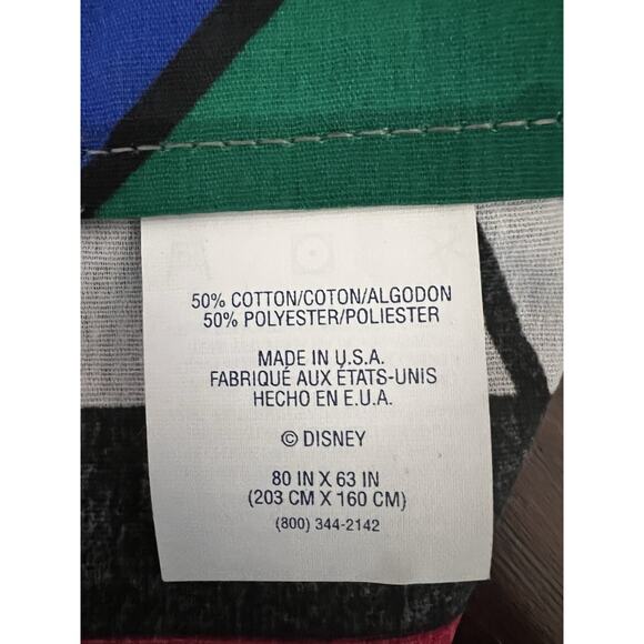 VTG Disney Mickey Mouse Curtain Made In USA 80” X 63” New No Packaging Colorful - Picture 9 of 11